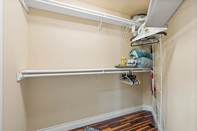 a close view of closet