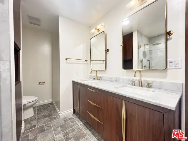 a view of small space with racks on the wall