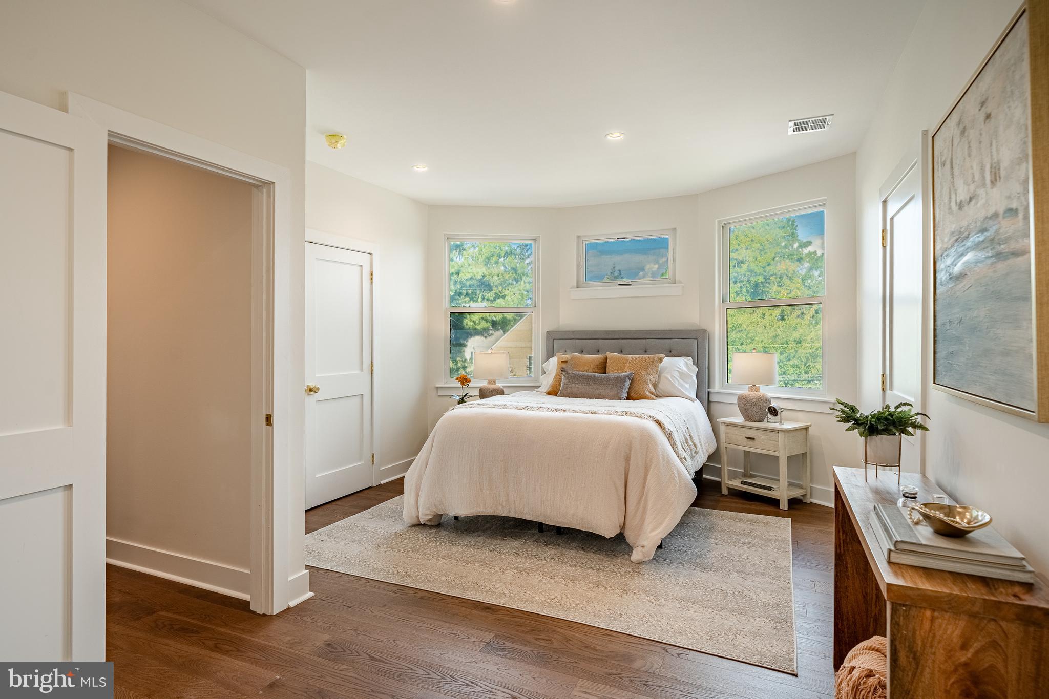 101 Grandview Road Ardmore, PA 19003 - Photo 32 of 55 a bedroom with a bed and wooden floor