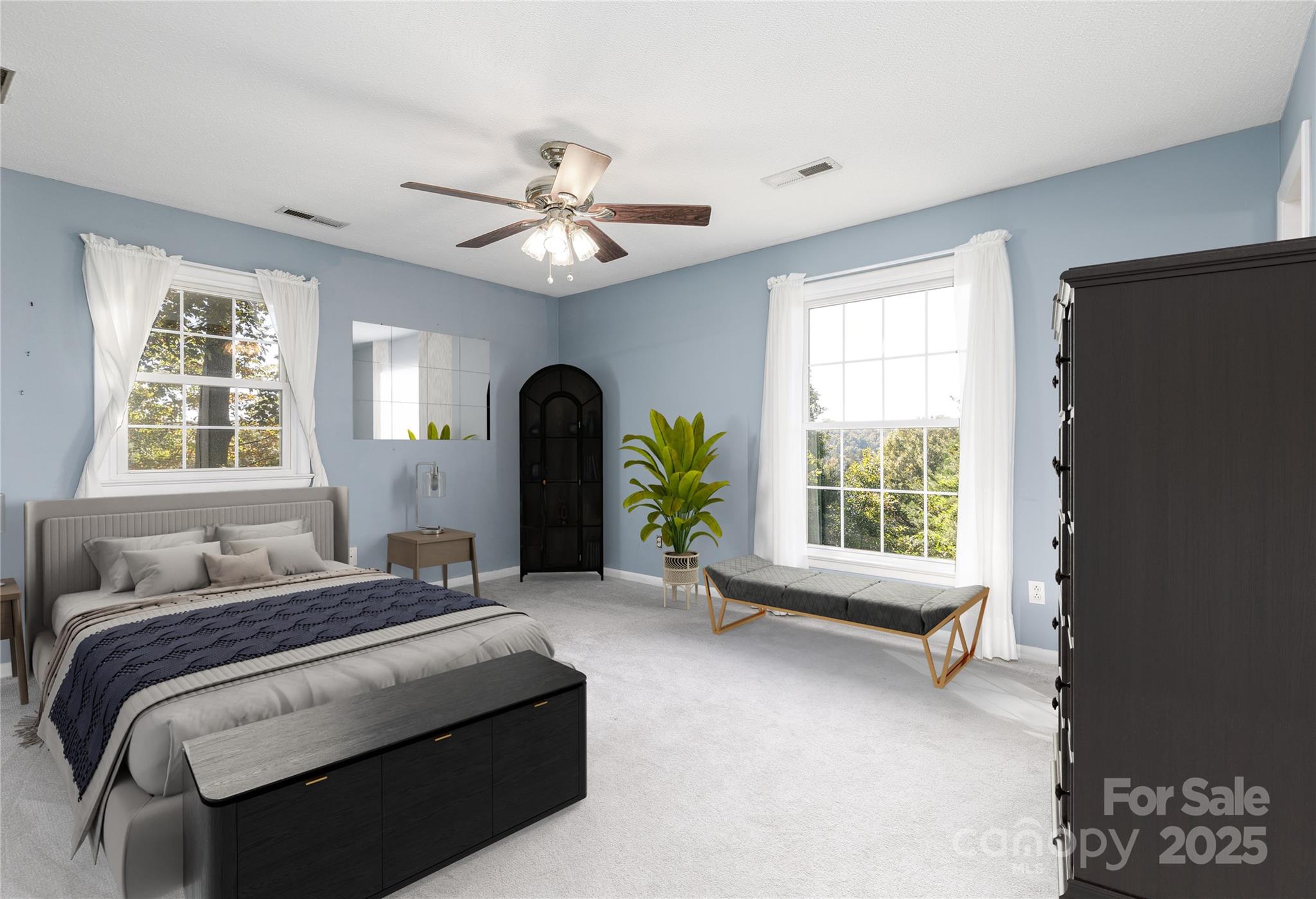 466 Shiloh Church Road Hickory, NC 28601 - Photo 3 of 45 a spacious bedroom with a bed and a large window