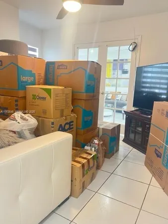 a storage room with washer and dryer