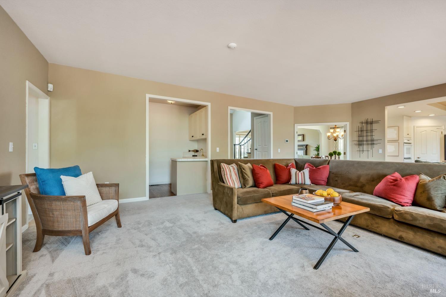 1508 Ronne Drive Santa Rosa, CA 95404 - Photo 17 of 59 Family Room - with Built in Bar - mini refrigerator, sink and cabinets