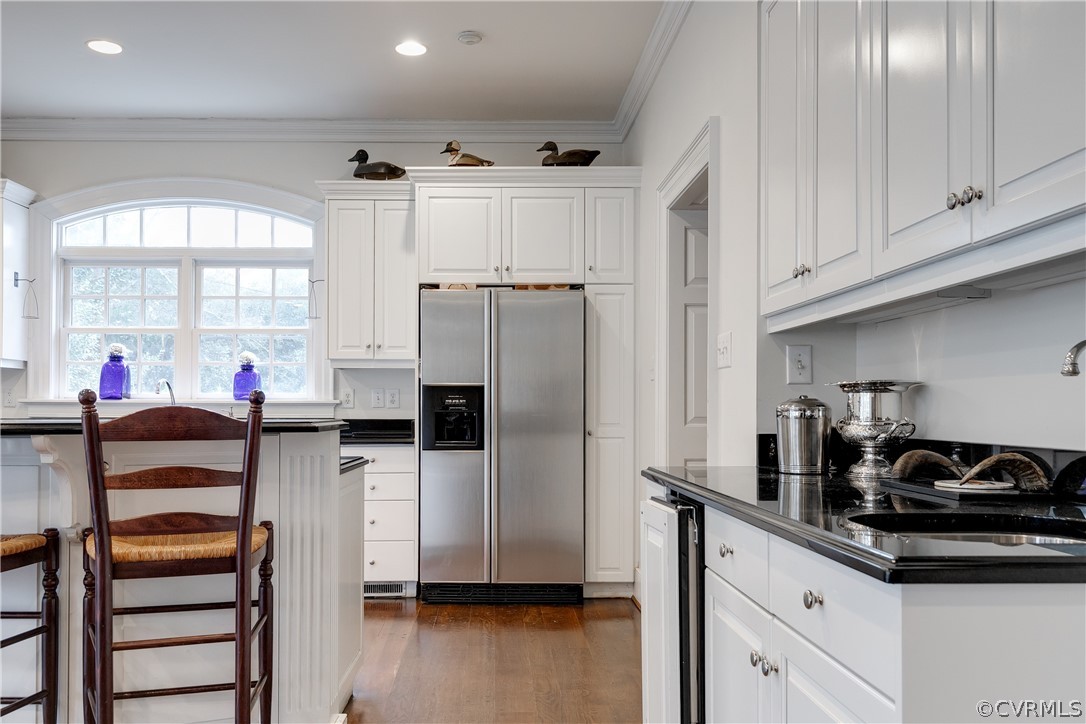 5805 River Road Richmond, VA 23226 - Photo 14 of 47 a kitchen with stainless steel appliances a refrigerator sink and cabinets