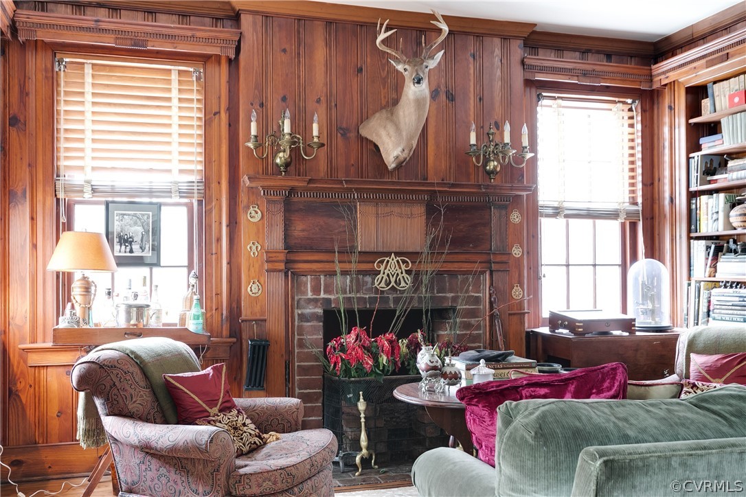 5805 River Road Richmond, VA 23226 - Photo 24 of 47 a living room with furniture a window and a fireplace