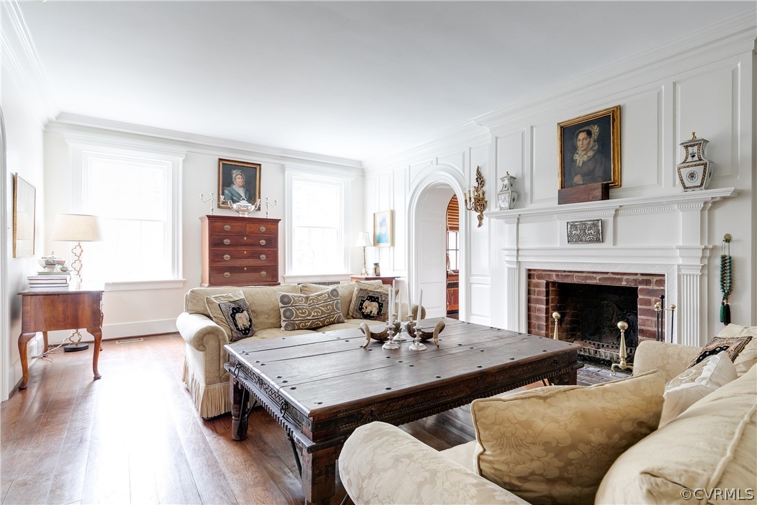 5805 River Road Richmond, VA 23226 - Photo 5 of 47 a living room with furniture and a fireplace