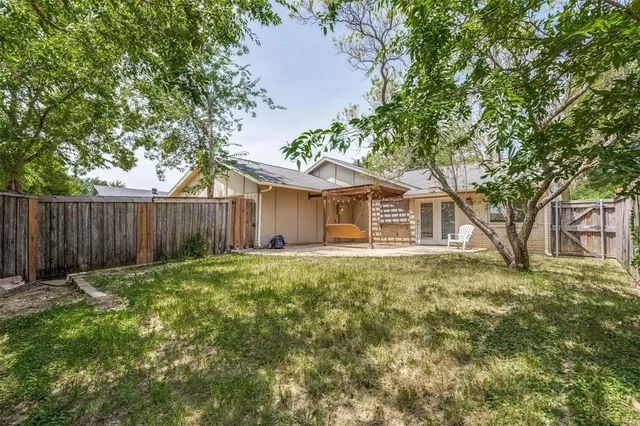a backyard of a house