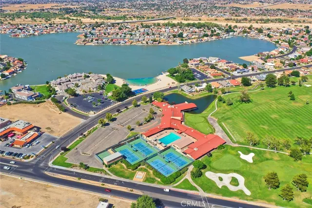 a view of a swimming pool with an ocean view