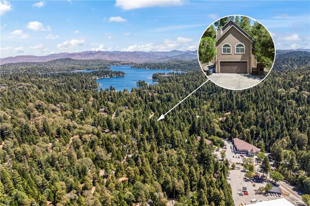 27312 Little Bear Road Lake Arrowhead, CA 92352 - Photo 10 of 47 an aerial view of a house with a mountain view
