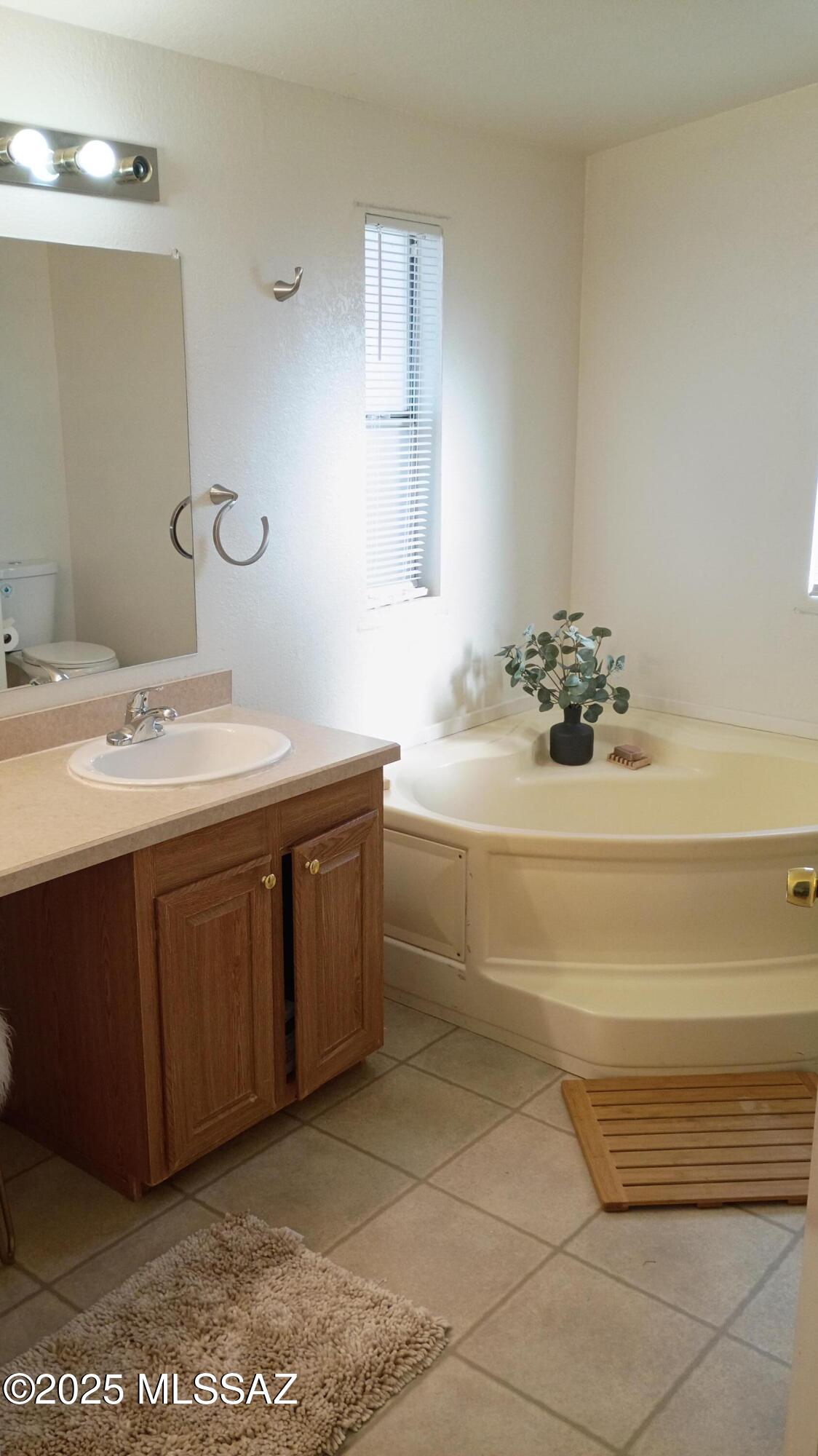 1449 West Hualpai Road Tucson, AZ 85745 - Photo 33 of 49 a bathroom with a sink vanity and mirror
