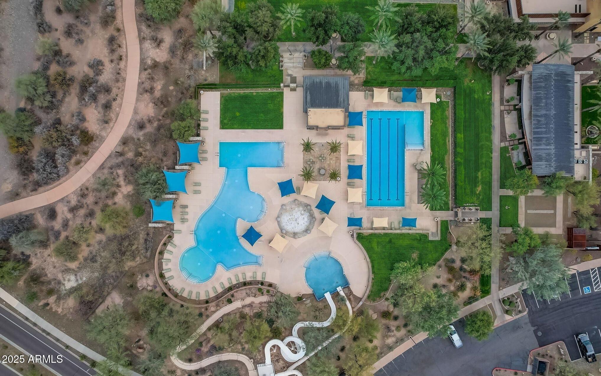 11554 West Lone Tree Trail Peoria, AZ 85383 - Photo 39 of 50 Vistancia Aerial Pool with Slide