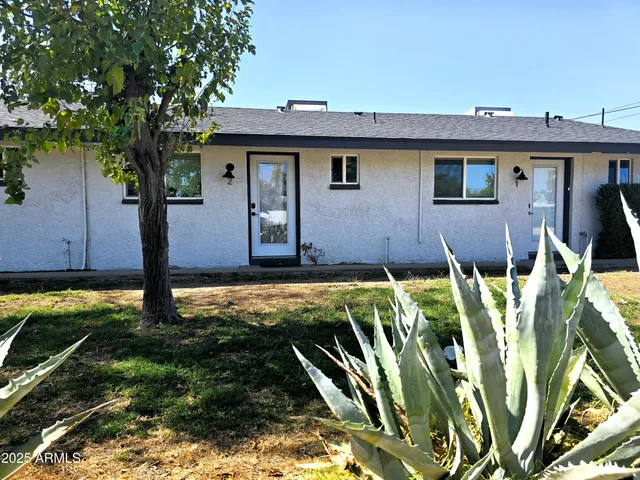 a front view of a house