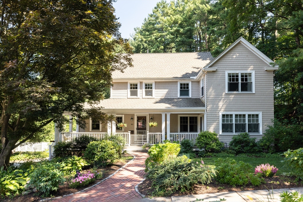160 Allen Avenue Newton, MA 02468 - Photo 1 of 19 a front view of a house with a yard