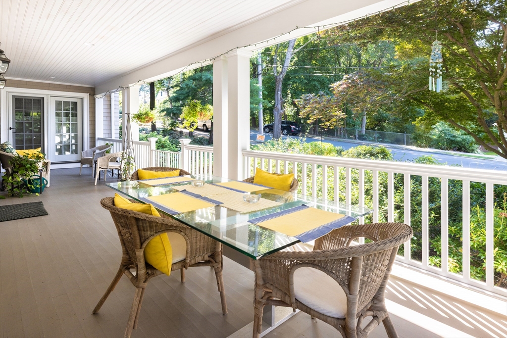 160 Allen Avenue Newton, MA 02468 - Photo 17 of 19 a dining room with furniture and a floor to ceiling window