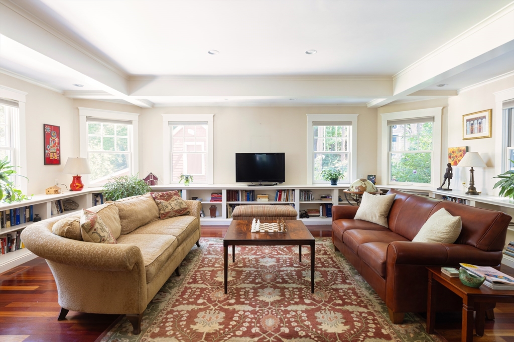 160 Allen Avenue Newton, MA 02468 - Photo 4 of 19 a living room with furniture and a flat screen tv