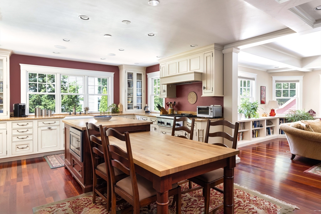 160 Allen Avenue Newton, MA 02468 - Photo 5 of 19 a view of a dining room with furniture window and wooden floor