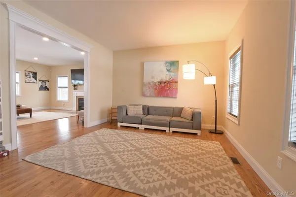 a living room with furniture and a couch