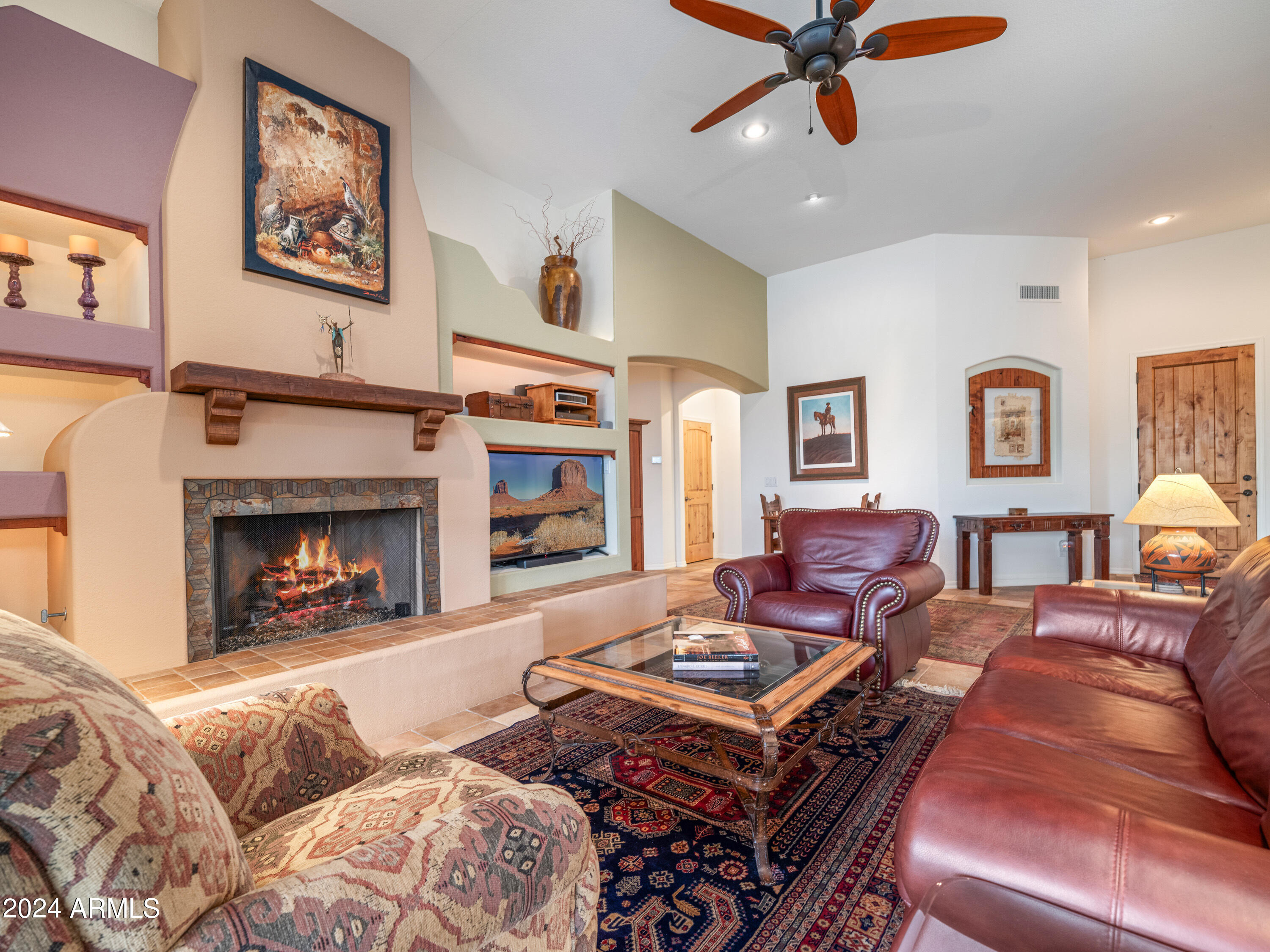 Fireplace and TV wall