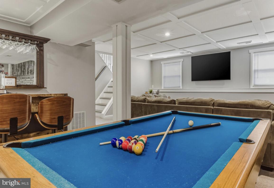 27 Lincoln Drive Clementon, NJ 08021 - Photo 26 of 31 a living room with furniture pool table and flat screen tv