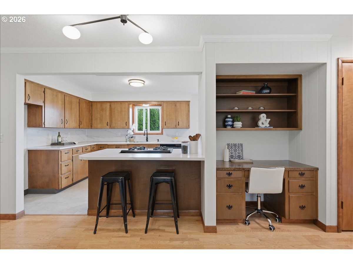 2610 Shaff Road Southeast Aumsville, OR 97325 - Photo 8 of 25 a kitchen with a sink cabinets and window