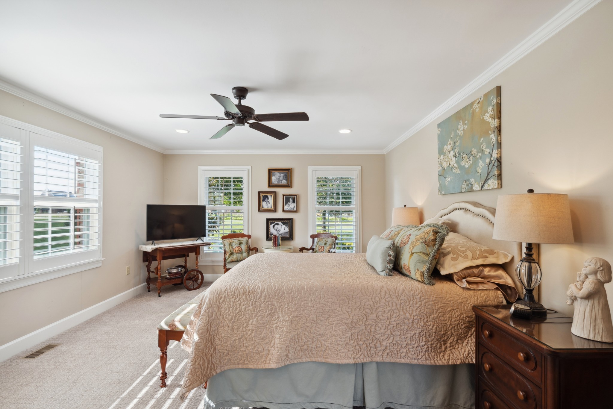 5013 Baker Road Murfreesboro, TN 37129 - Photo 27 of 55 a bedroom with a bed a window and a flat screen television