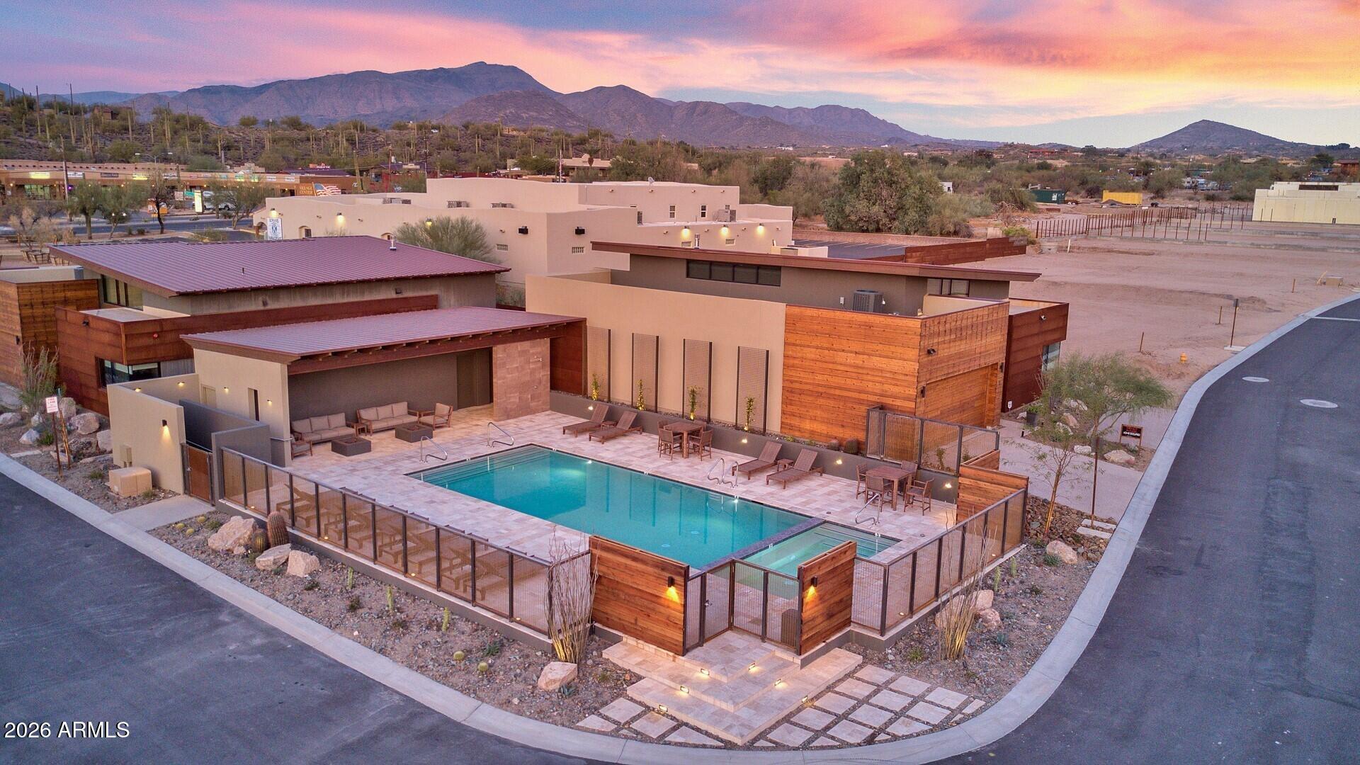 6525 East Cave Creek Road, Unit 101 Cave Creek, AZ 85331 - Photo 34 of 35 034_AERIAL VIEW COMMUNITY POOLSPA