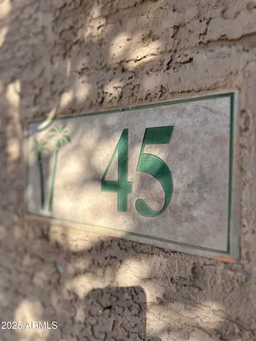 a view of a wooden door