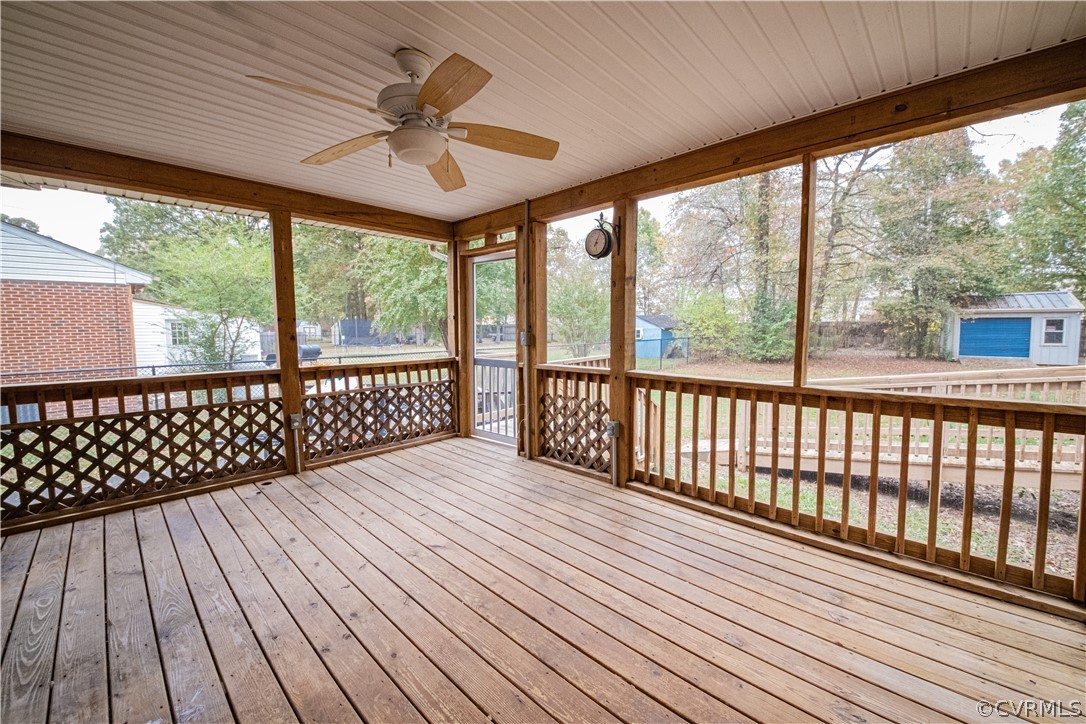 5515 Coxson Road Henrico, VA 23231 - Photo 17 of 45 Screened In Rear Porch With Ramp And Deck