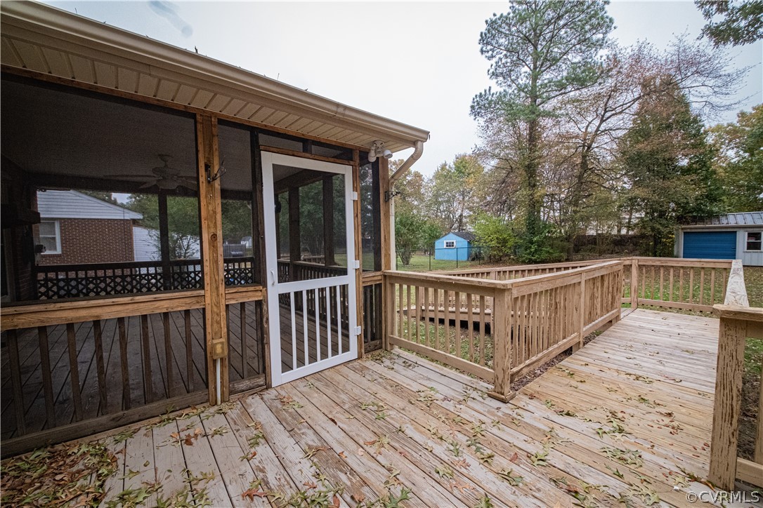 5515 Coxson Road Henrico, VA 23231 - Photo 10 of 45 Screened In Rear Porch With Ramp And Deck