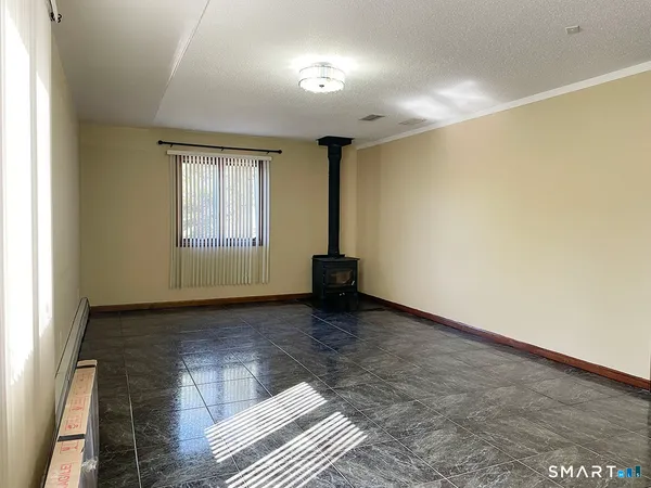 an empty room with a window