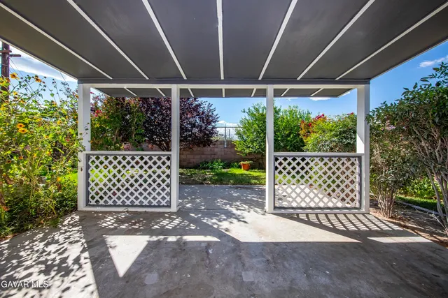 a outdoor space with wooden fence