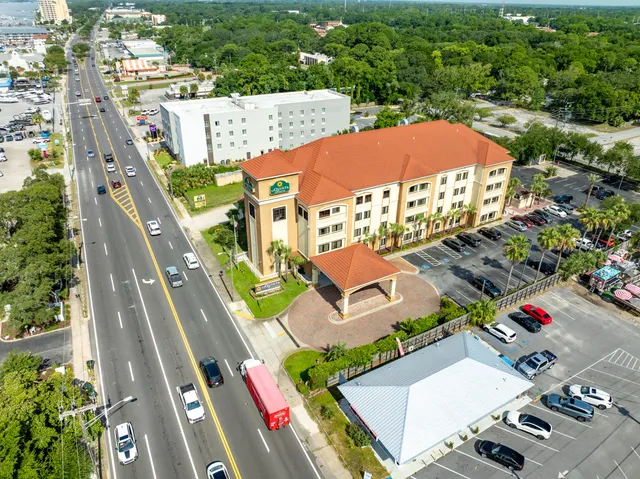 a view of street with houses