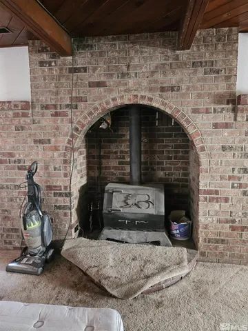 a room with fireplace
