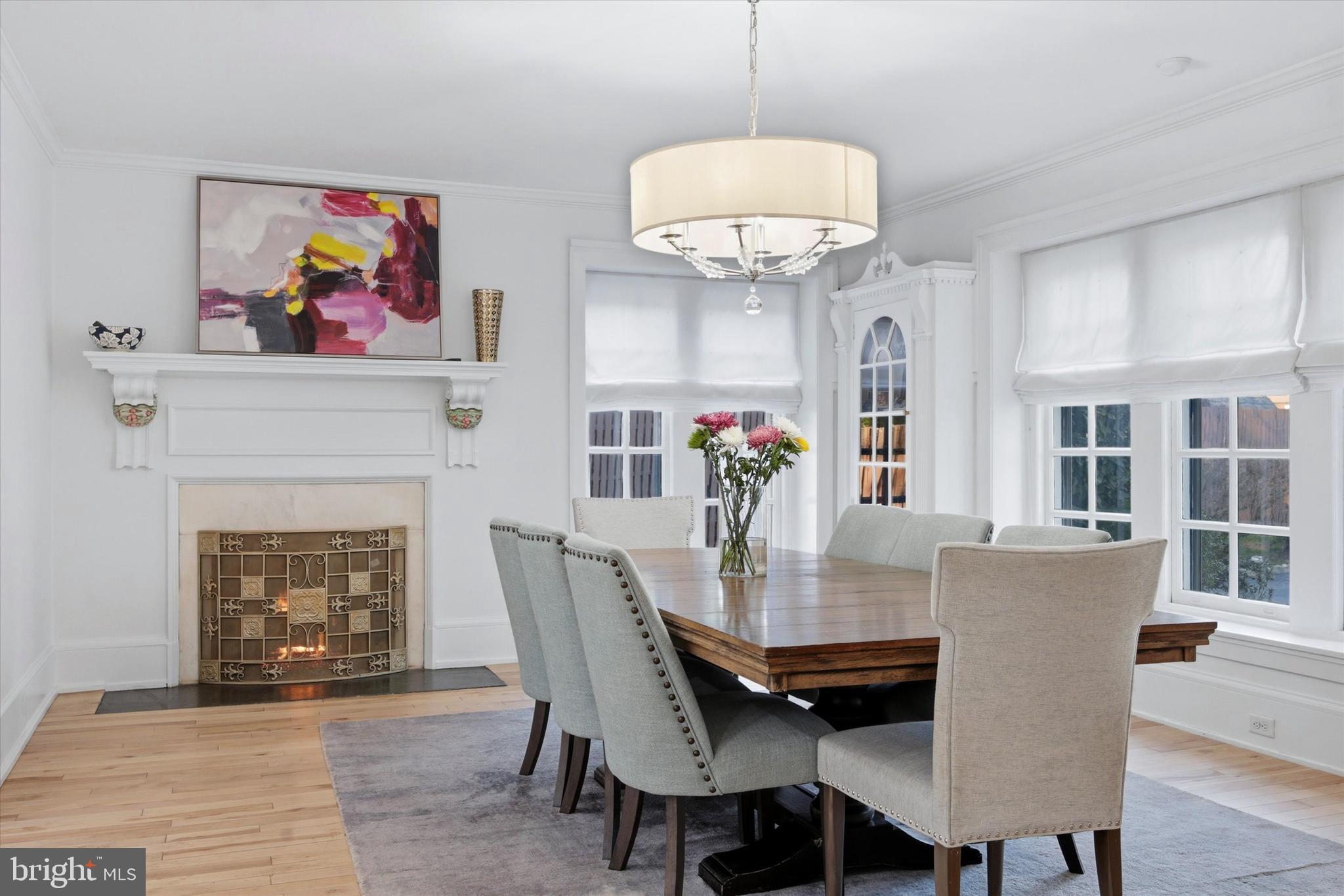 305 Wister Road Wynnewood, PA 19096 - Photo 15 of 53 Dining Room with Gas Fireplace