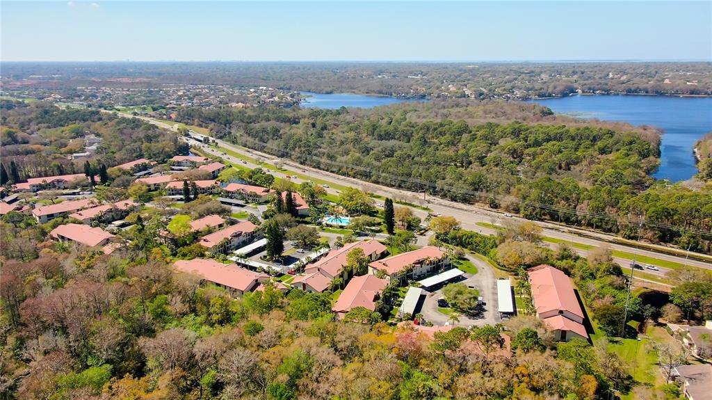 an aerial view of multiple house