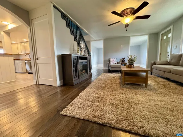a view of hallway with stairs