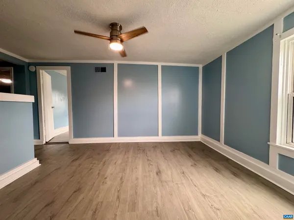 an entryway in a room with a window