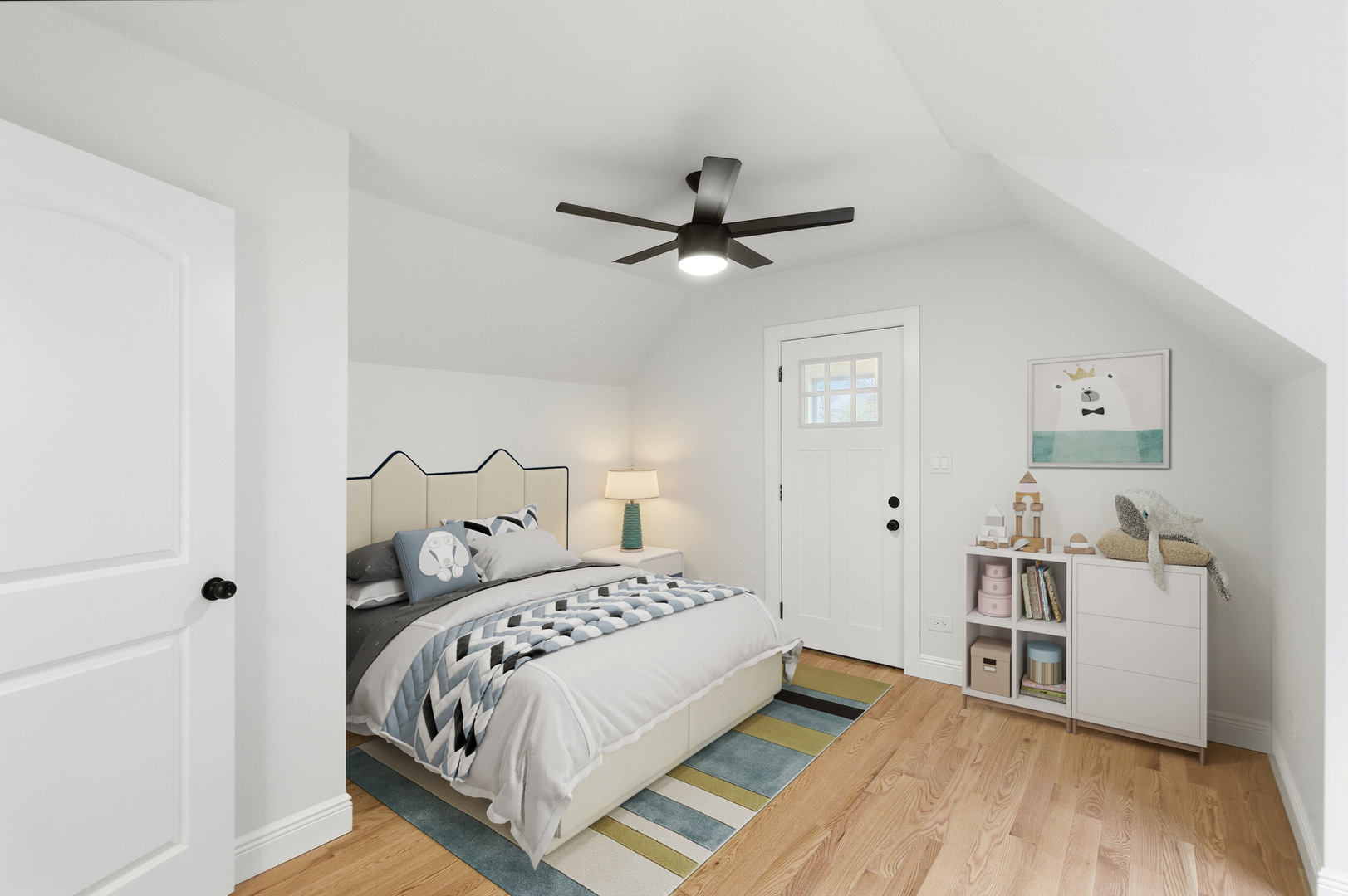 8327 South Morgan Street Chicago, IL 60620 - Photo 26 of 46 a bedroom with a bed and a chandelier