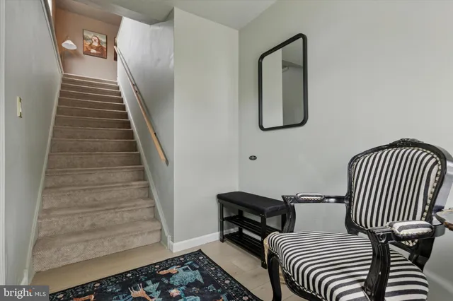 a balcony view with a couch