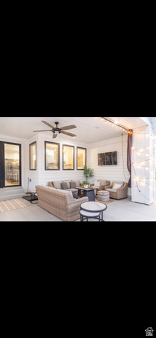 1276 West Fallow Way, Unit 76 Ogden, UT 84414 - Photo 21 of 22 Living room with a ceiling fan