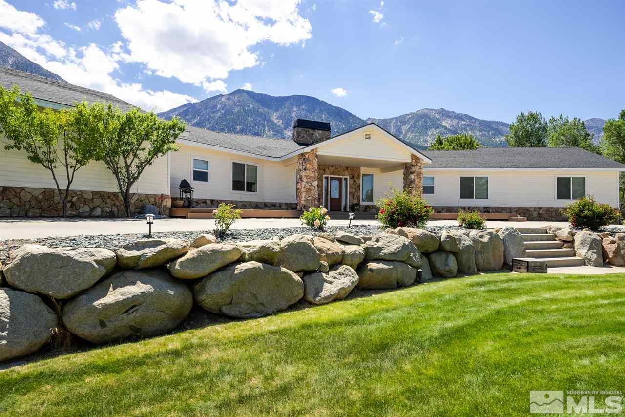 796 Foothill Road Gardnerville, NV 89460 - Photo 2 of 38 a front view of house with yard and outdoor seating