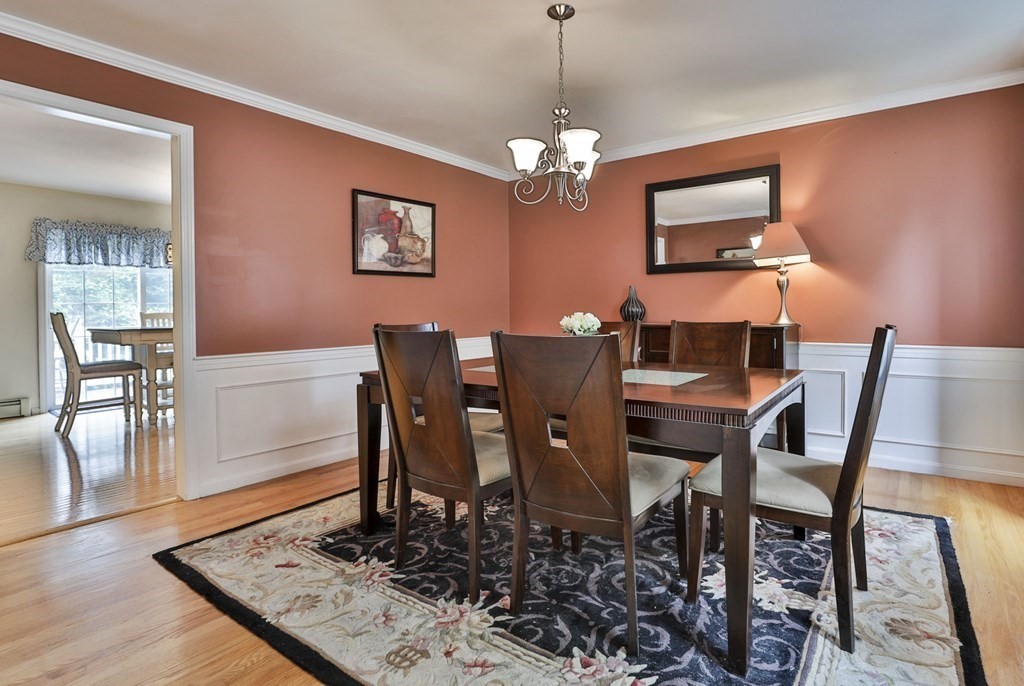 5 Hancock Road Windham, NH 03087 - Photo 8 of 41 a view of a dining room with furniture wooden floor and chandelier