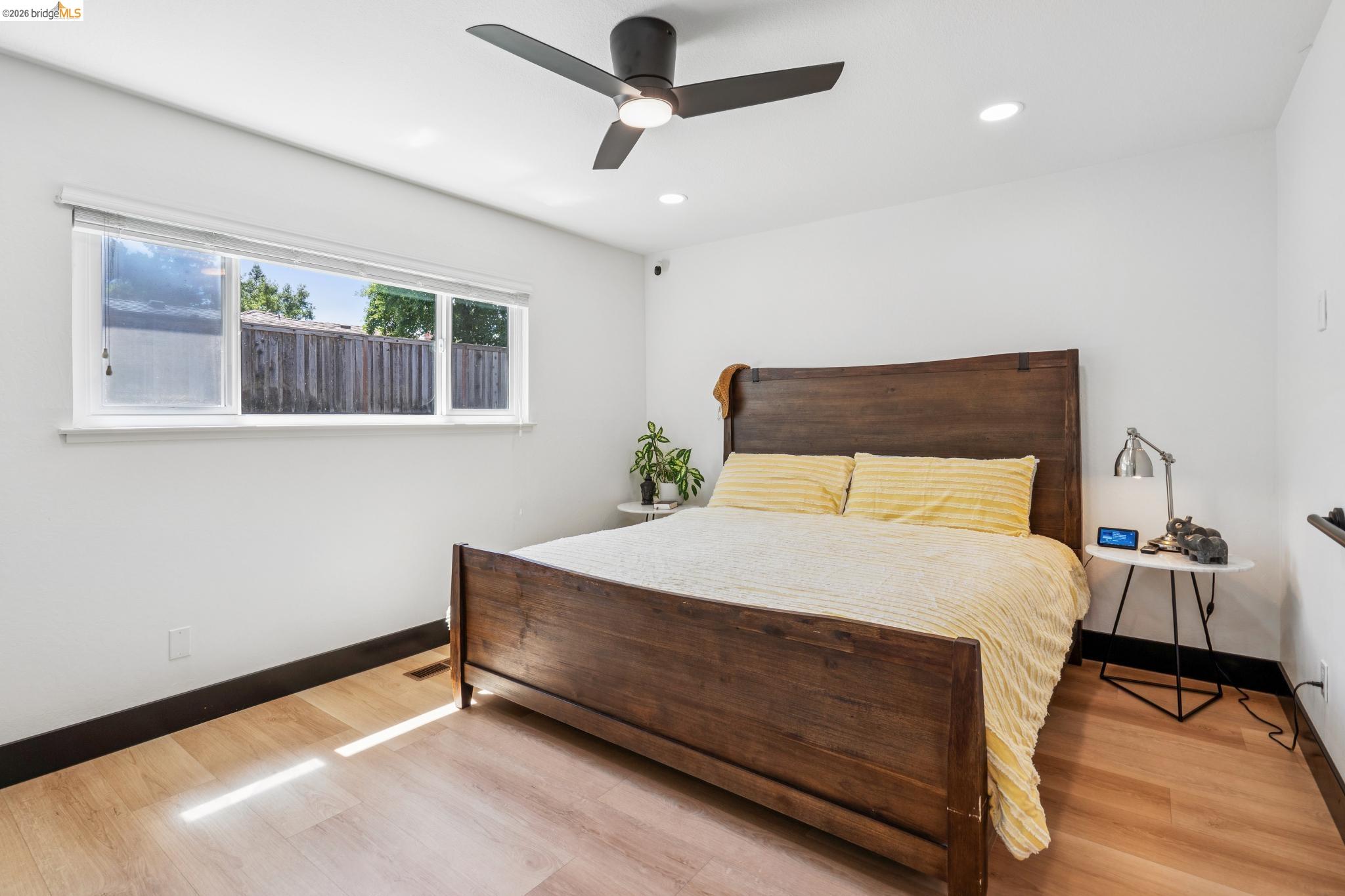 3093 Diablo View Road Pleasant Hill, CA 94523 - Photo 12 of 43 Bedroom with light wood-type flooring, ceiling fan, and recessed lighting
