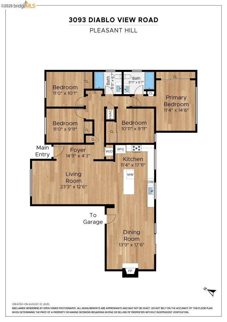 3093 Diablo View Road Pleasant Hill, CA 94523 - Photo 43 of 43 View of property floor plan