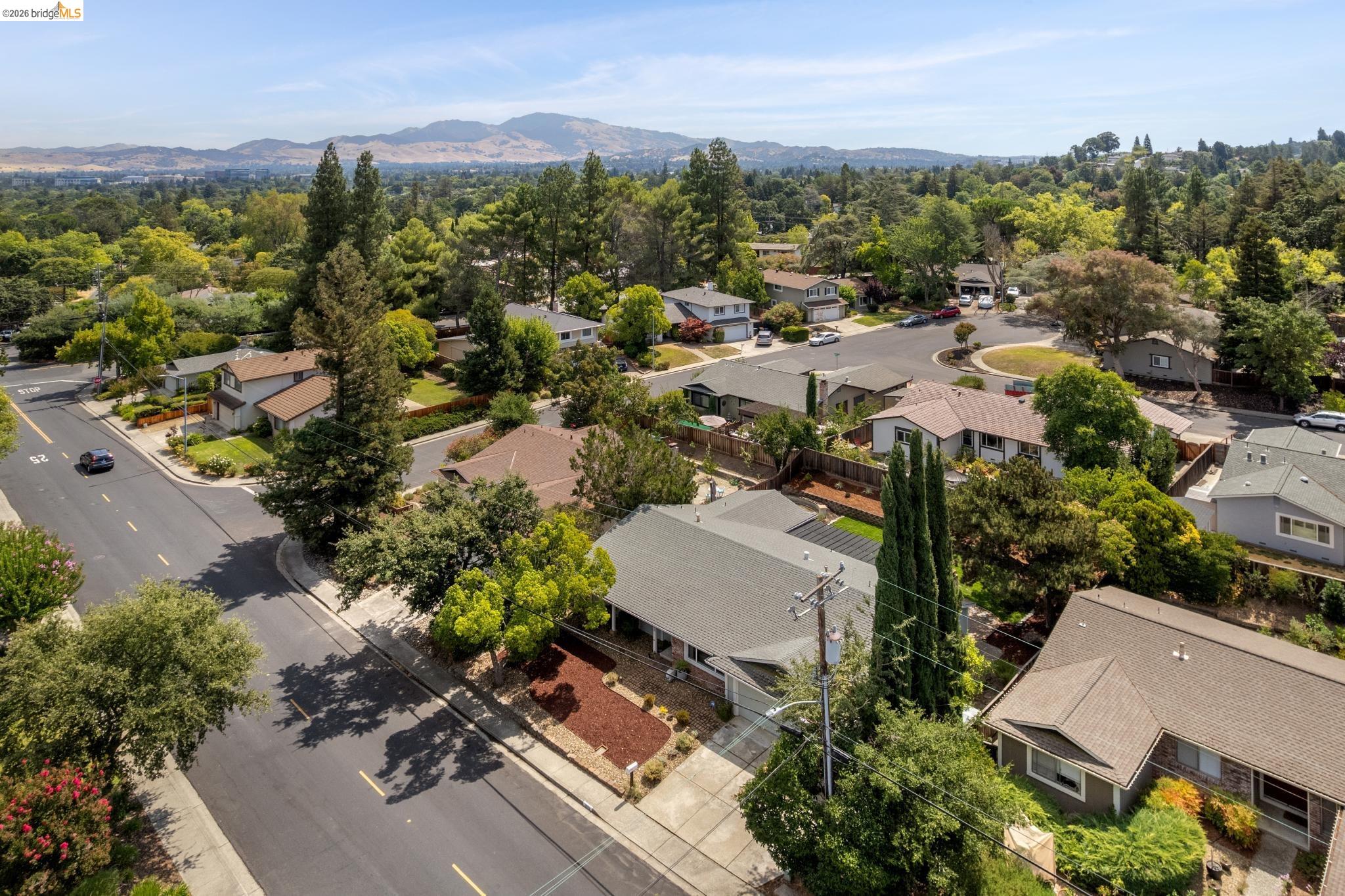 3093 Diablo View Road Pleasant Hill, CA 94523 - Photo 22 of 43 Aerial view of residential area with a mountain backdrop