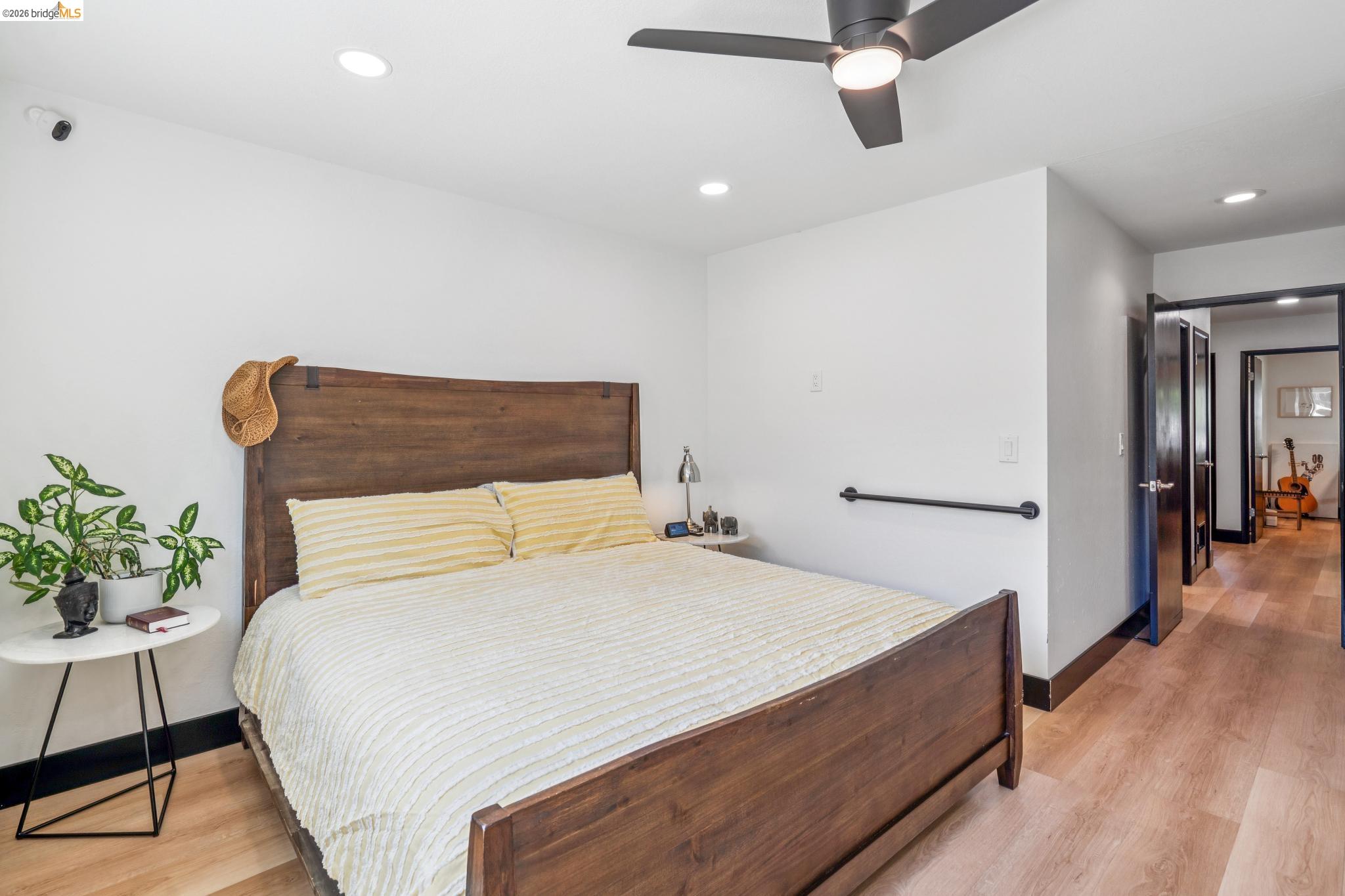 3093 Diablo View Road Pleasant Hill, CA 94523 - Photo 30 of 43 Bedroom with recessed lighting, light wood finished floors, and ceiling fan