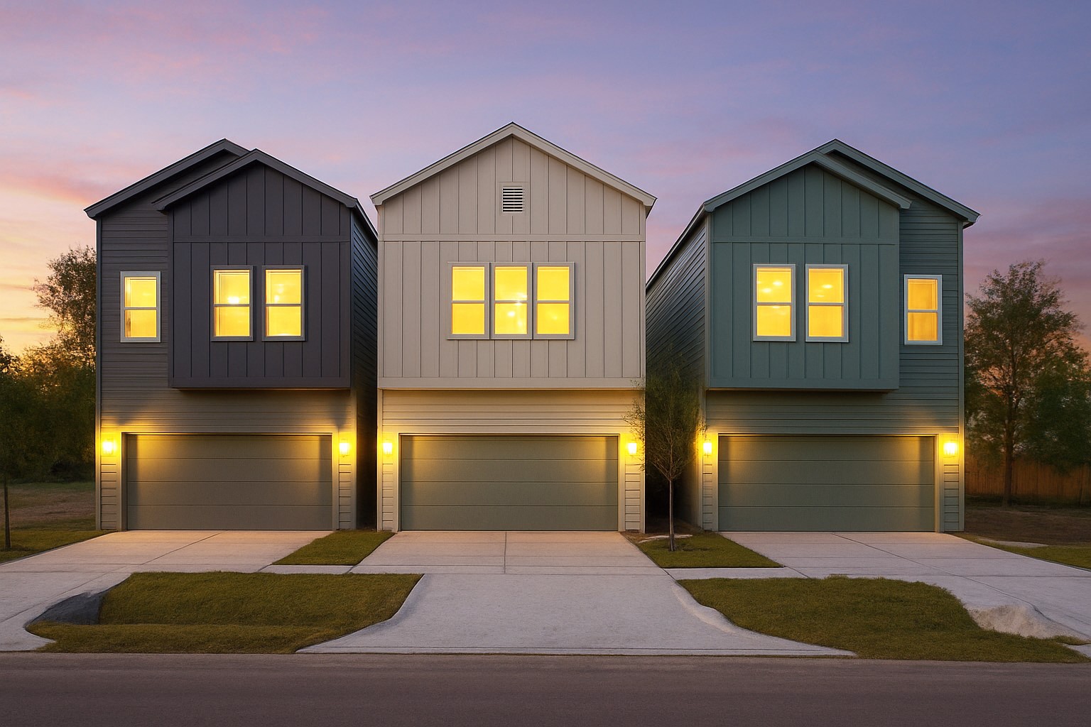 a front view of a house with yard