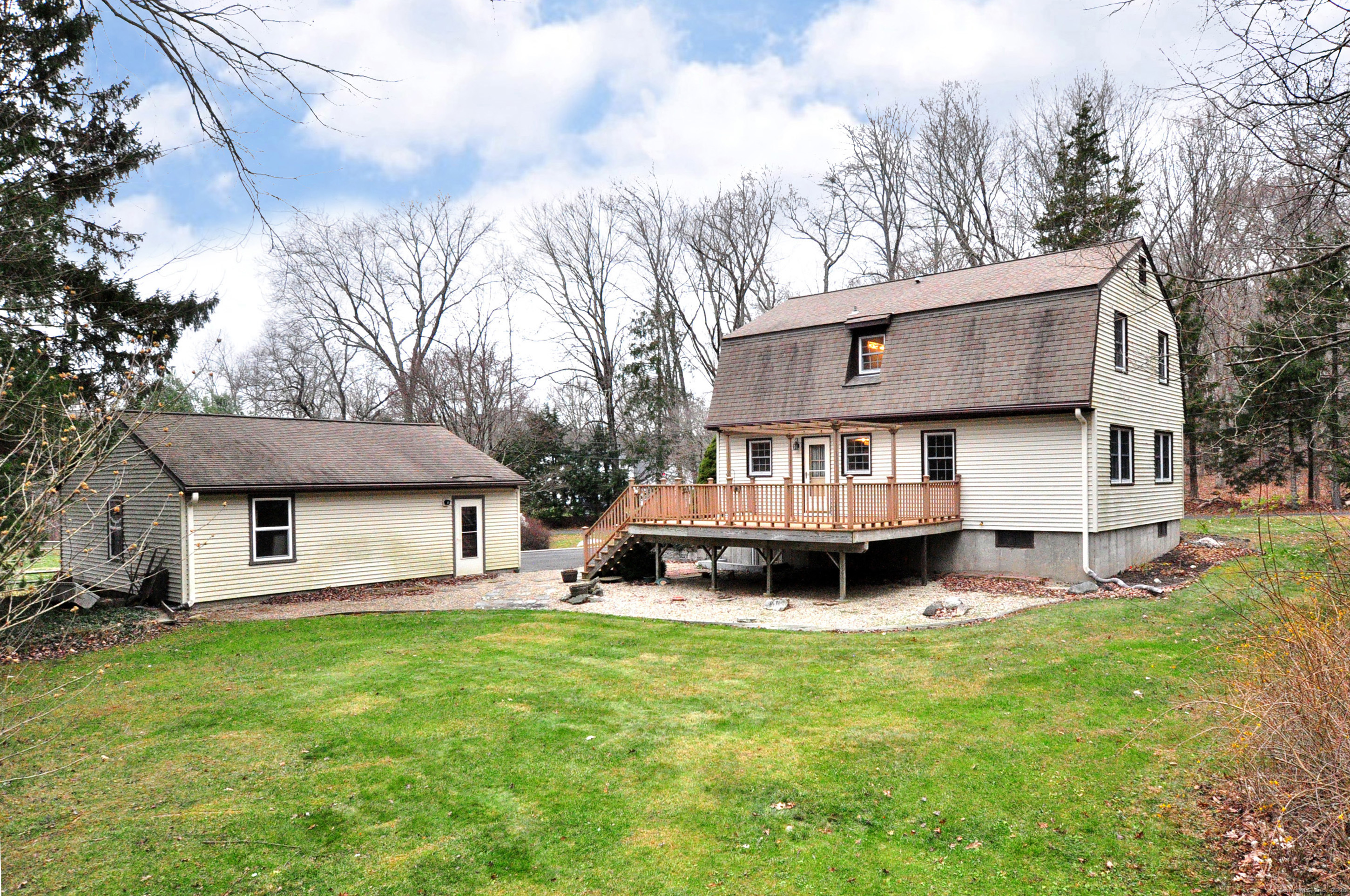 913 Jeremy Swamp Road Southbury, CT 06488 - Photo 28 of 31 Back view of house and garage