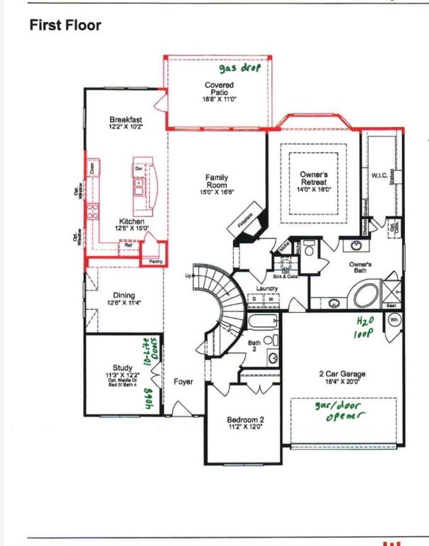 121 Red Granite Road Georgetown, TX 78633 - Photo 24 of 25 View of floor plan / room layout