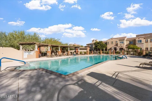 a view of outdoor space swimming pool and outdoor seating