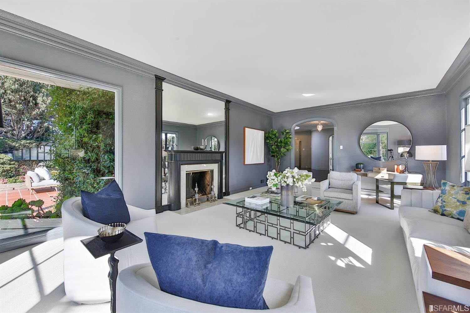 100 Stonecrest Drive San Francisco, CA 94132 - Photo 27 of 98 a living room with furniture fireplace and a large window